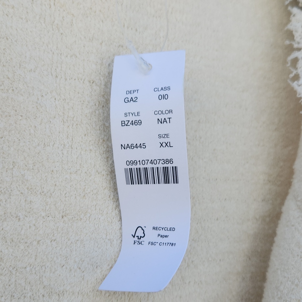NEW J.CREW Textured Open Front Old Money Coastal Hamptons Preppy Vest Cream XXL - Picture 7 of 8